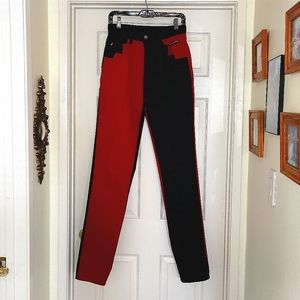 Two Color (Red & Black) Western Jeans size 9/10 FANCY